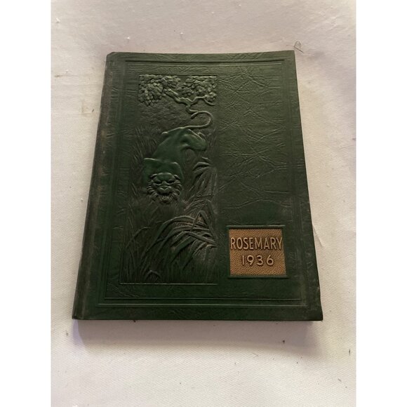 Rosemary 1936 Yearbook With Embossed Cover & Art Deco Pages - Picture 1 of 13